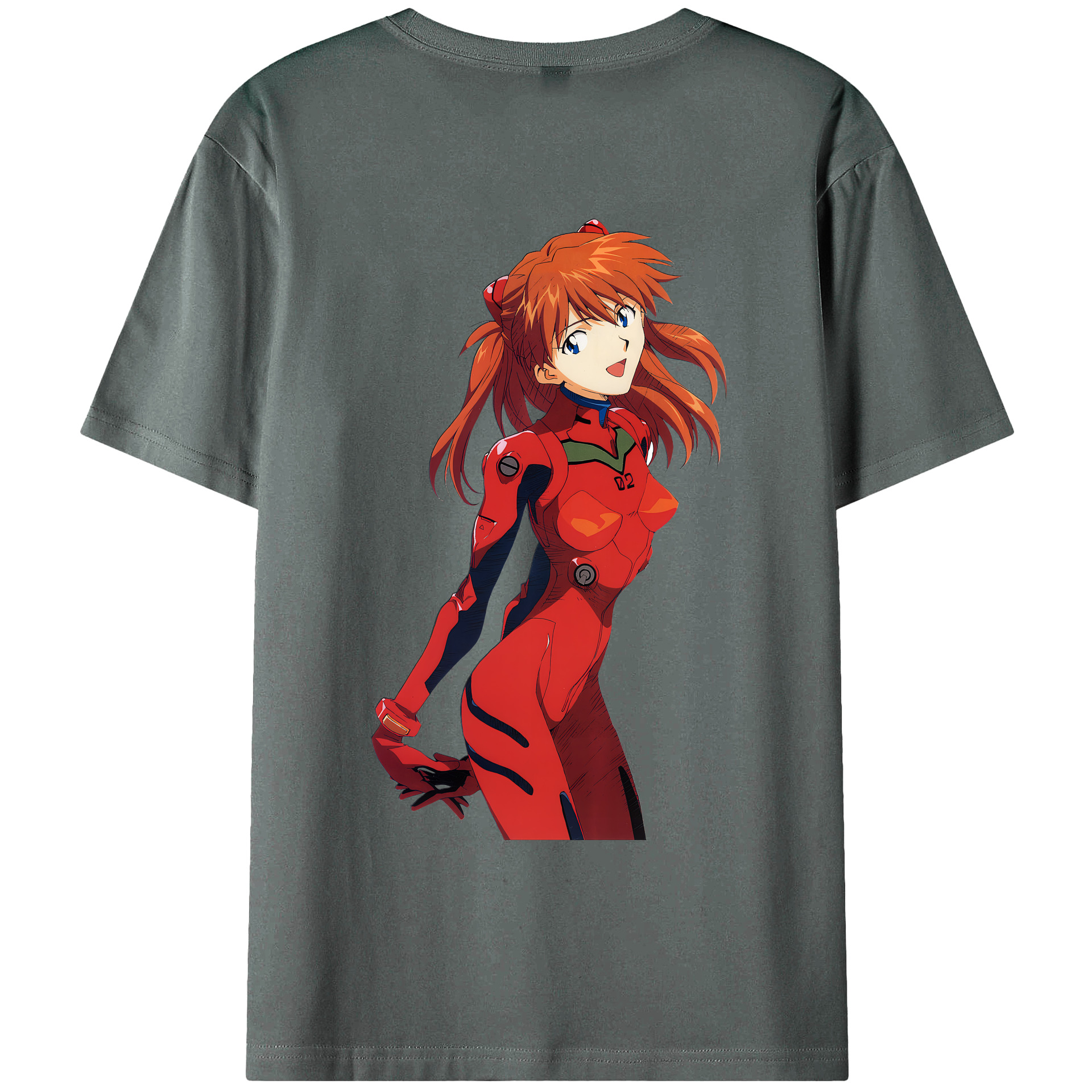 （画像用） EVA 新世紀エヴァンゲリオン 綿100％ メンズ半袖Tシャツ（バックプリント） 通気性
